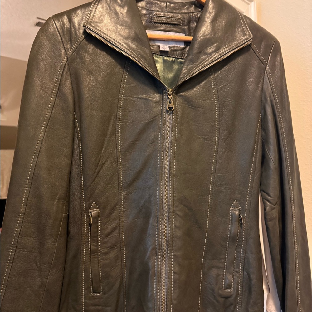Women's Buttery Soft Lambskin Jacket in silky chocolate color by Andrew Marc